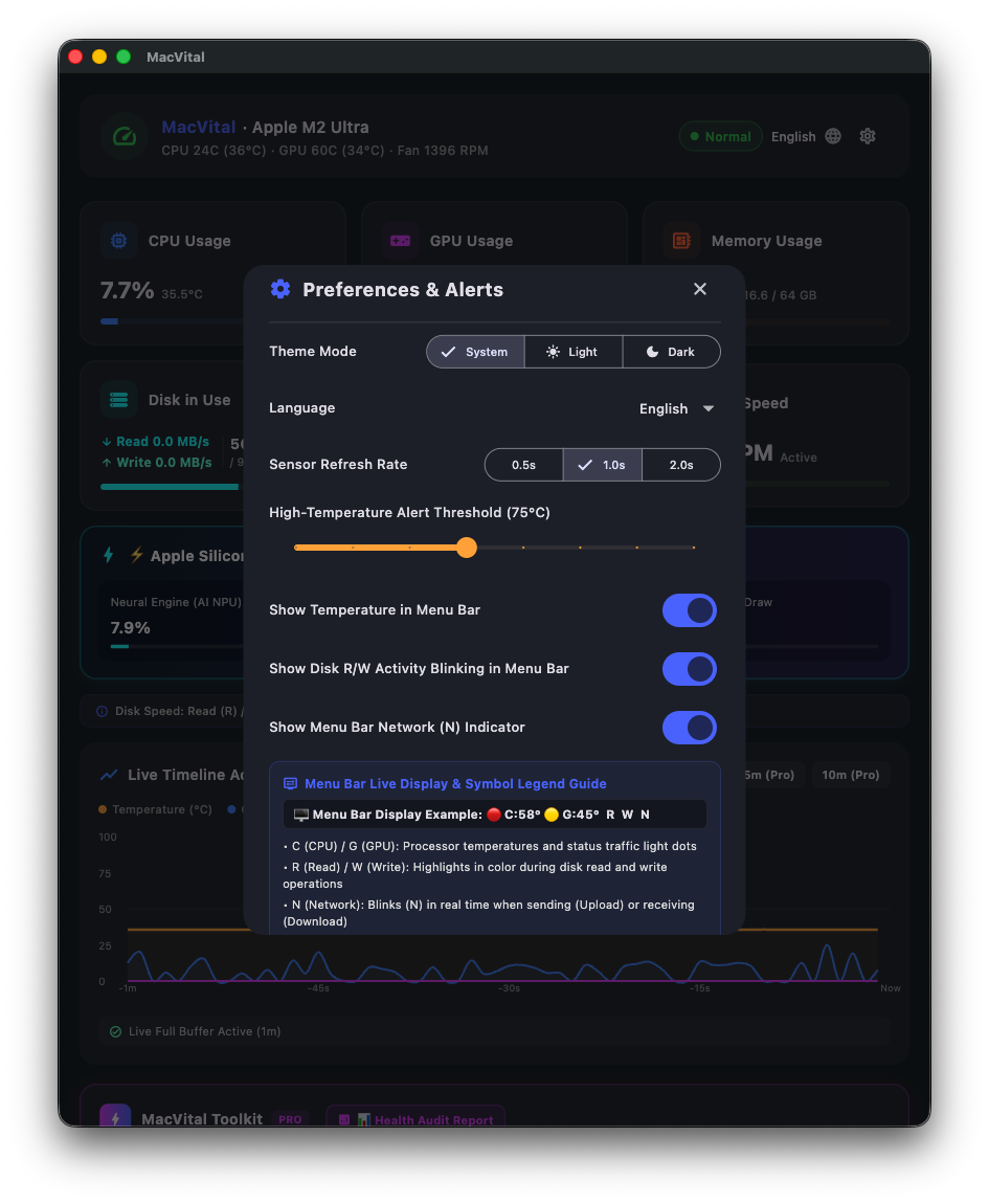 Screenshot 10 of MacVital - Mac Thermal Monitor