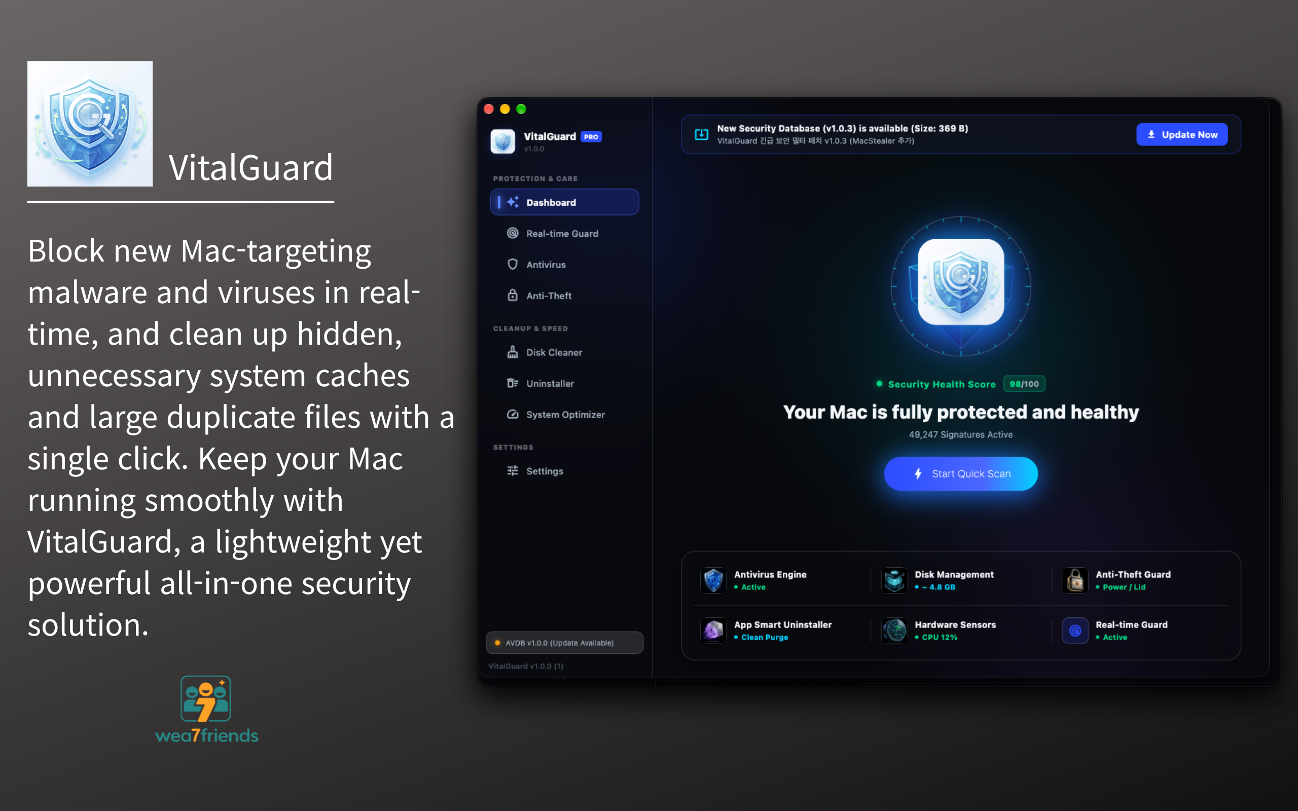 Screenshot 1 of VitalGuard: Antivirus & Clean