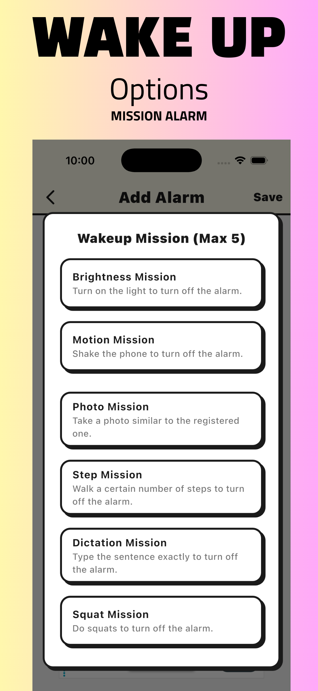 Screenshot 5 of Wake Up Alarm - Mission, Snooze, Confirmation